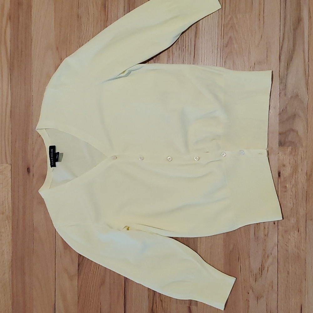 Yellow Ann Taylor Cardigan Size M